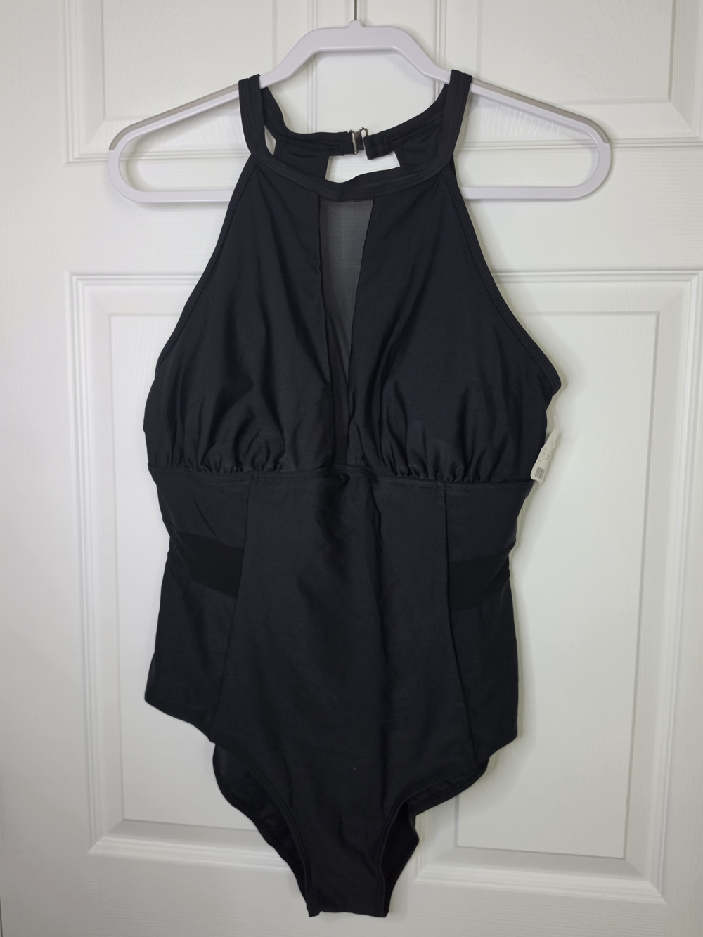 Black Halter-Style Women’s Swim Bodysuit